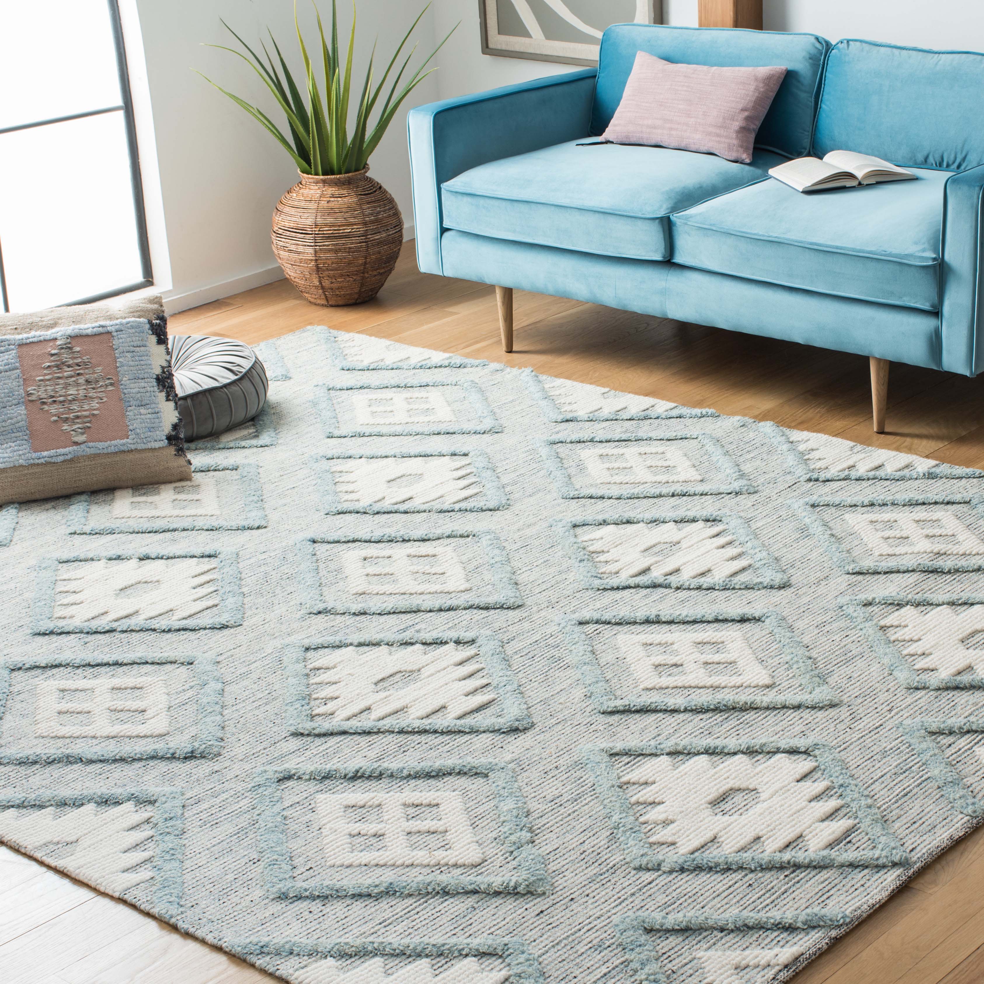 Vermont 601 Rug | Safavieh - VRM601 - Blue / Ivory