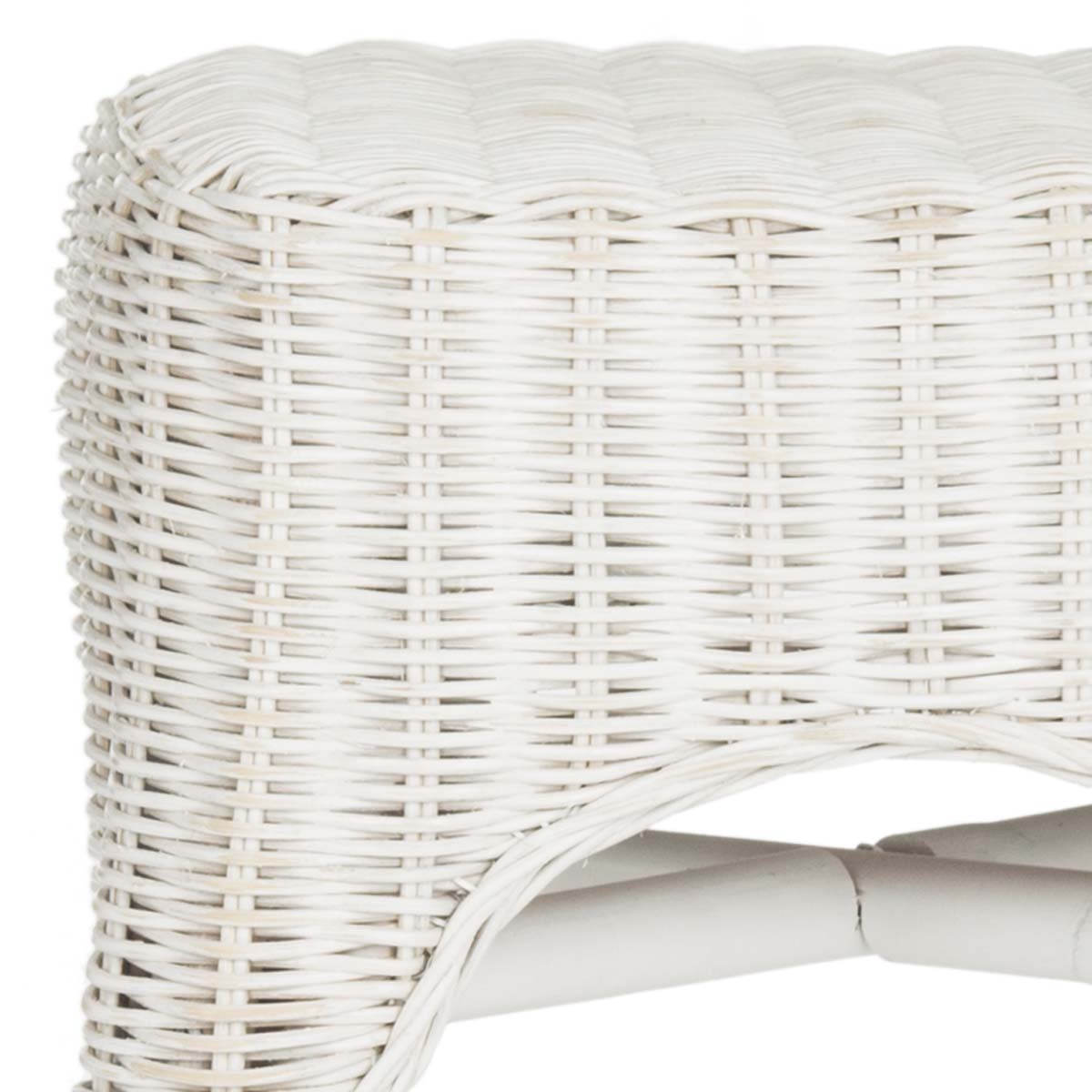 Safavieh Percy Wicker Counter Stool - White