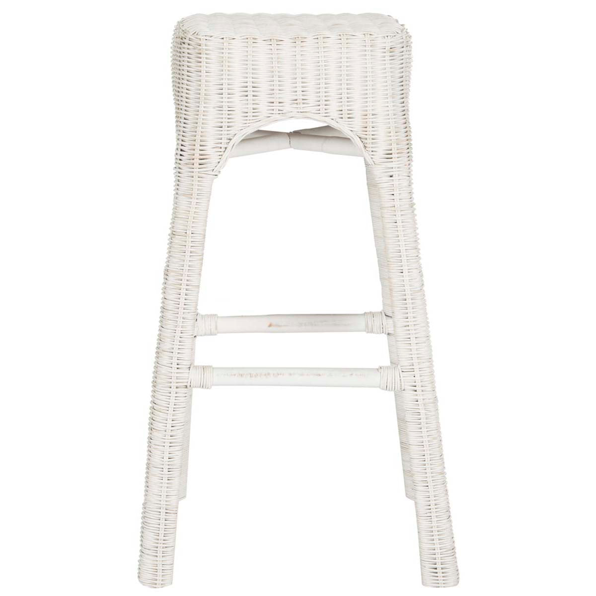 Safavieh Percy Wicker Counter Stool - White