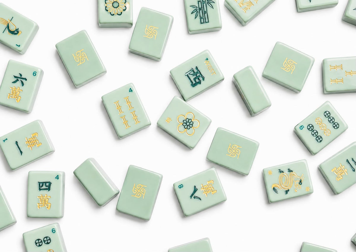 Tradewind Mahjong Tiles - Mint & Sea | Backordered Ships Nov 11