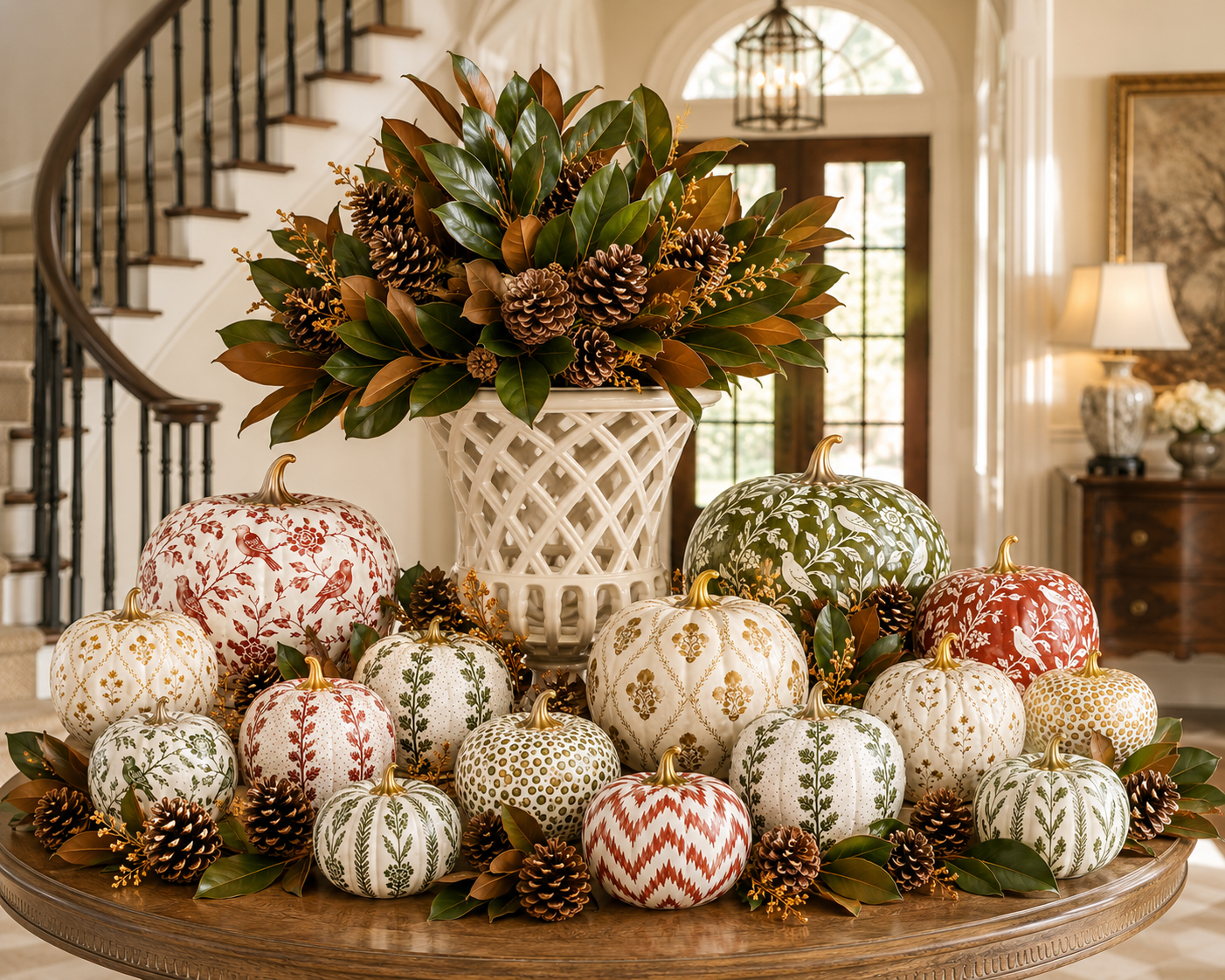 Gold Chevron Pumpkin