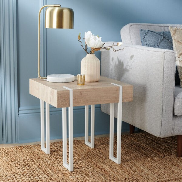 Aberton End Table, ACC7002 | Safavieh - Natural / White