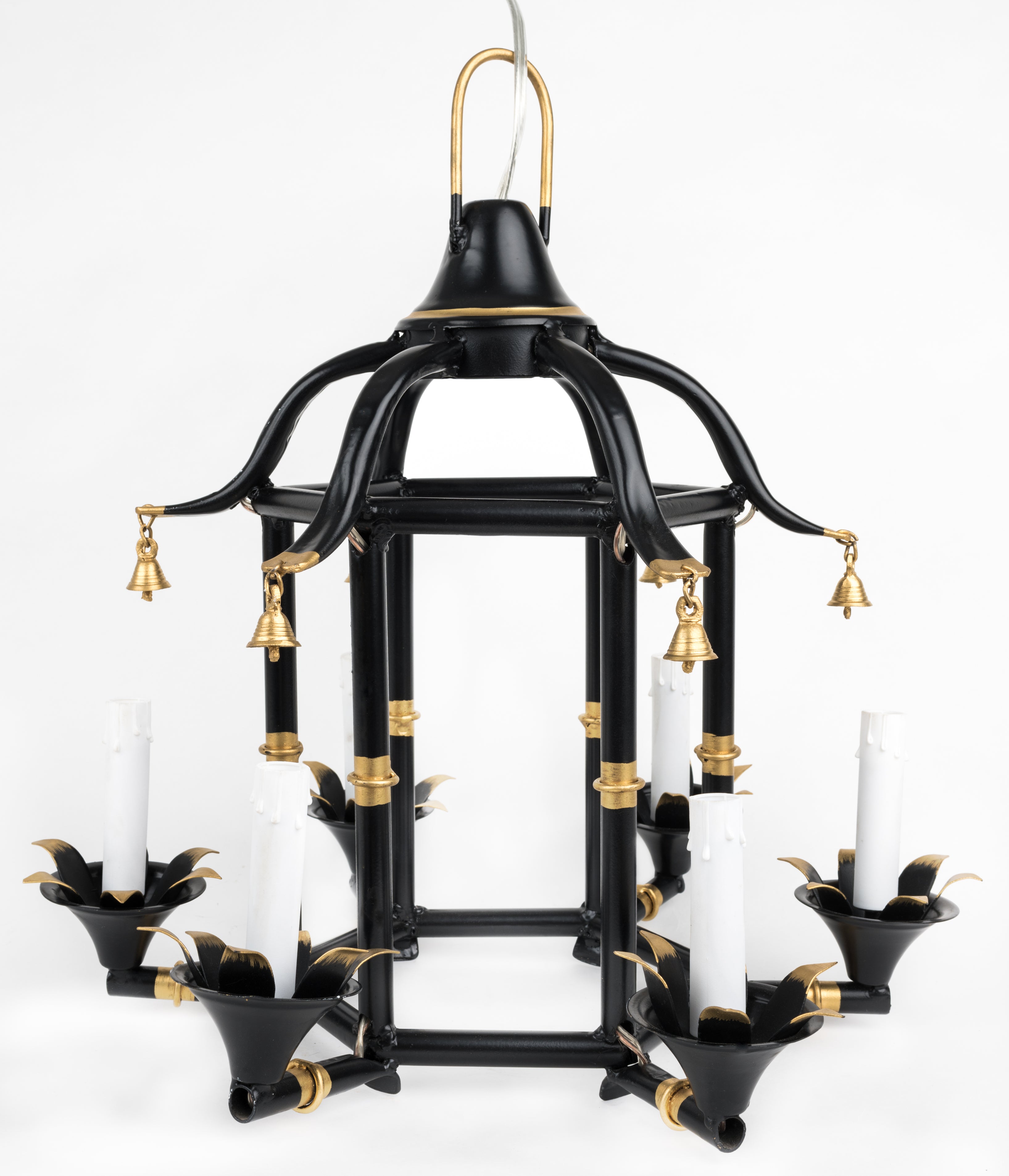 Black & Gold Chinoiserie Chandelier