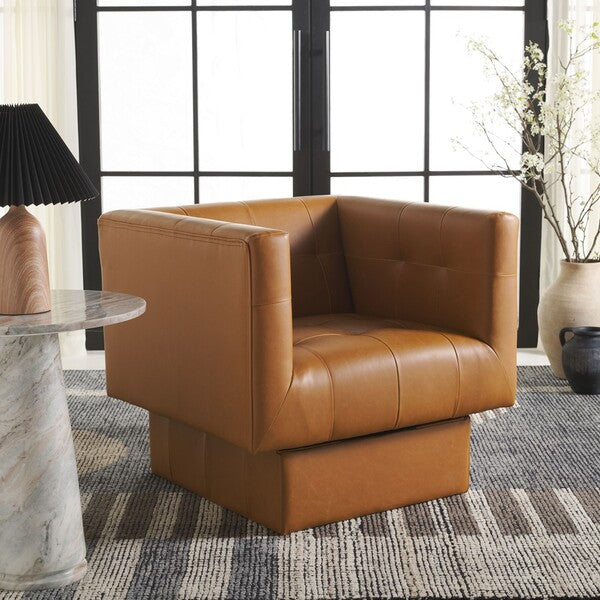 Hamlet Swivel Accent Chair, ACH4519 | Safavieh - Caramel