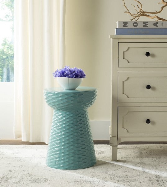 Daphne Garden Stool, ACS4523 | Safavieh - Light Blue