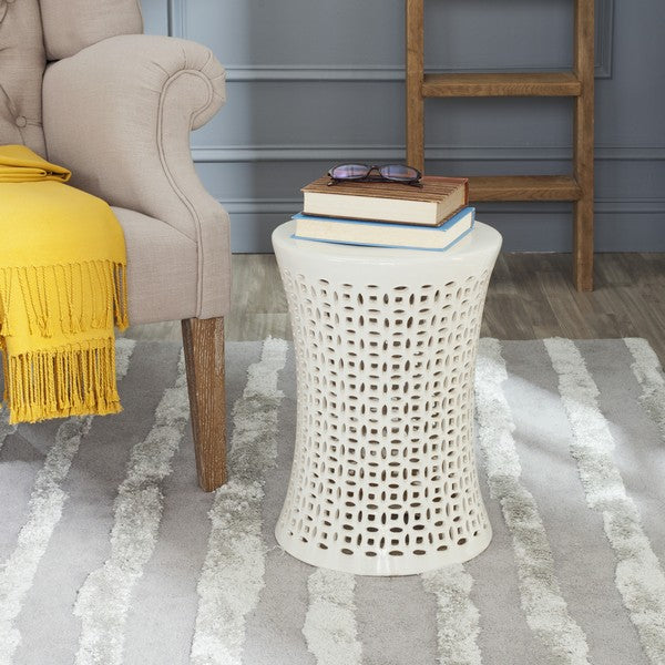 Camilla Garden Stool, ACS4550 | Safavieh - Cream