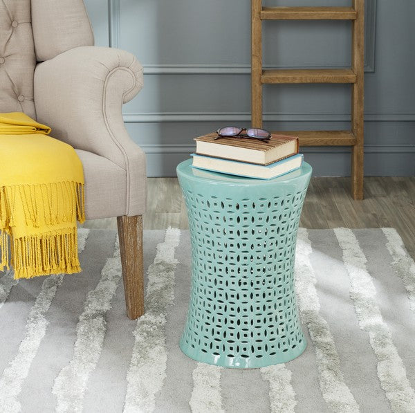 Camilla Garden Stool, ACS4550 | Safavieh - Light Blue