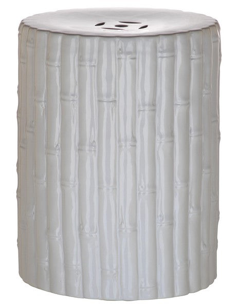 Bamboo Garden Stool, ACS4553 | Safavieh - White