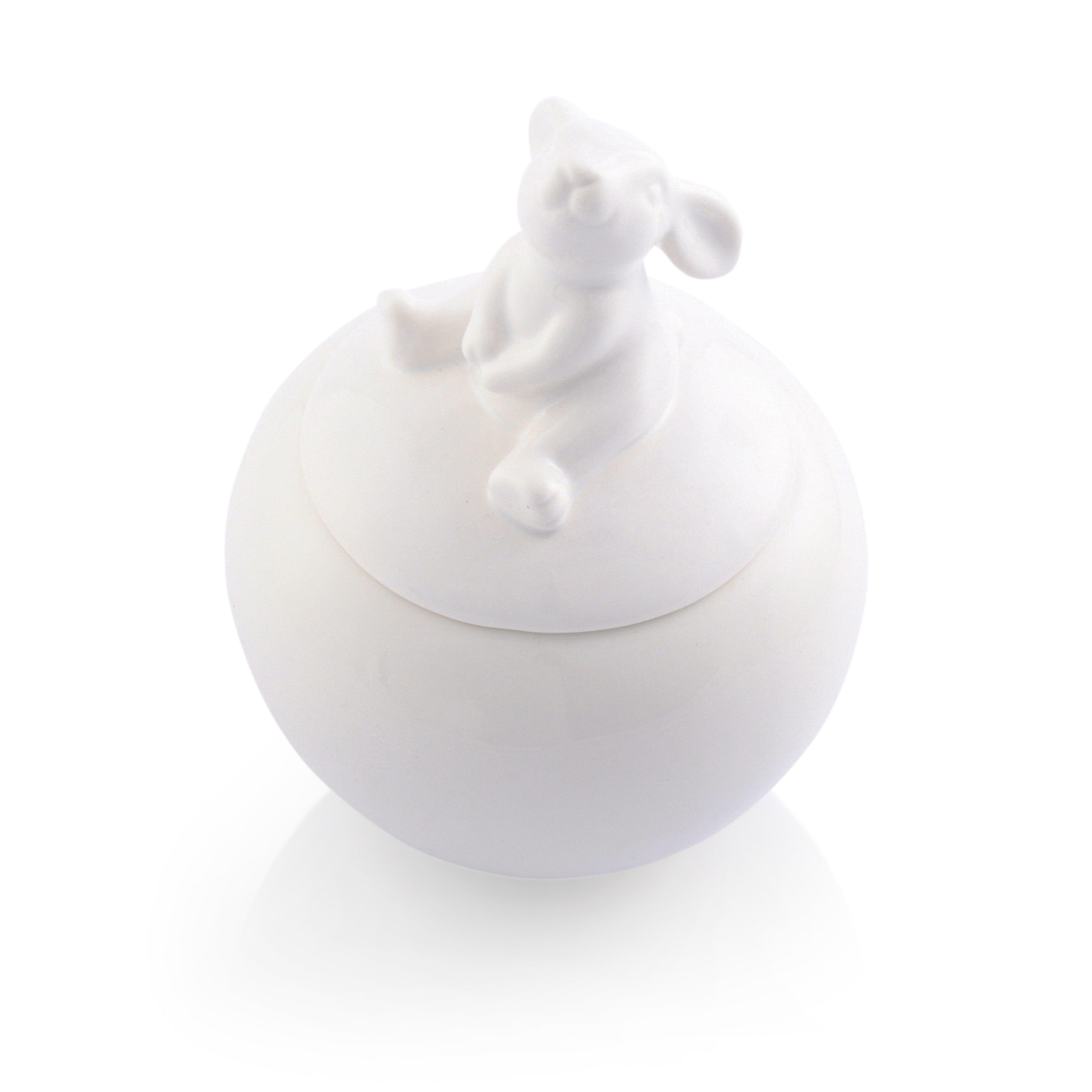 Porcelain Sitting Bunny Sugar Bowl
