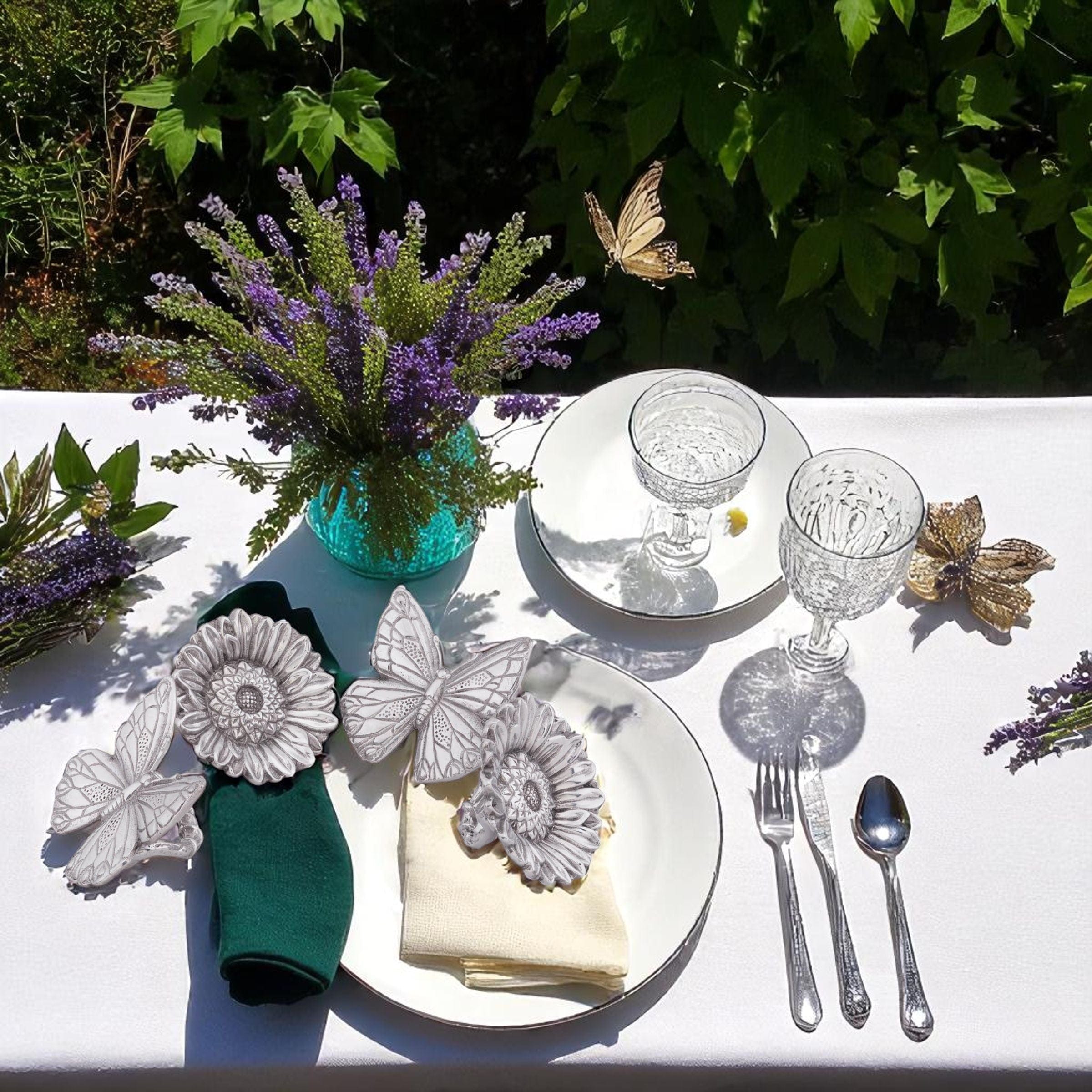 Butterfly and Flower Napkin Rings