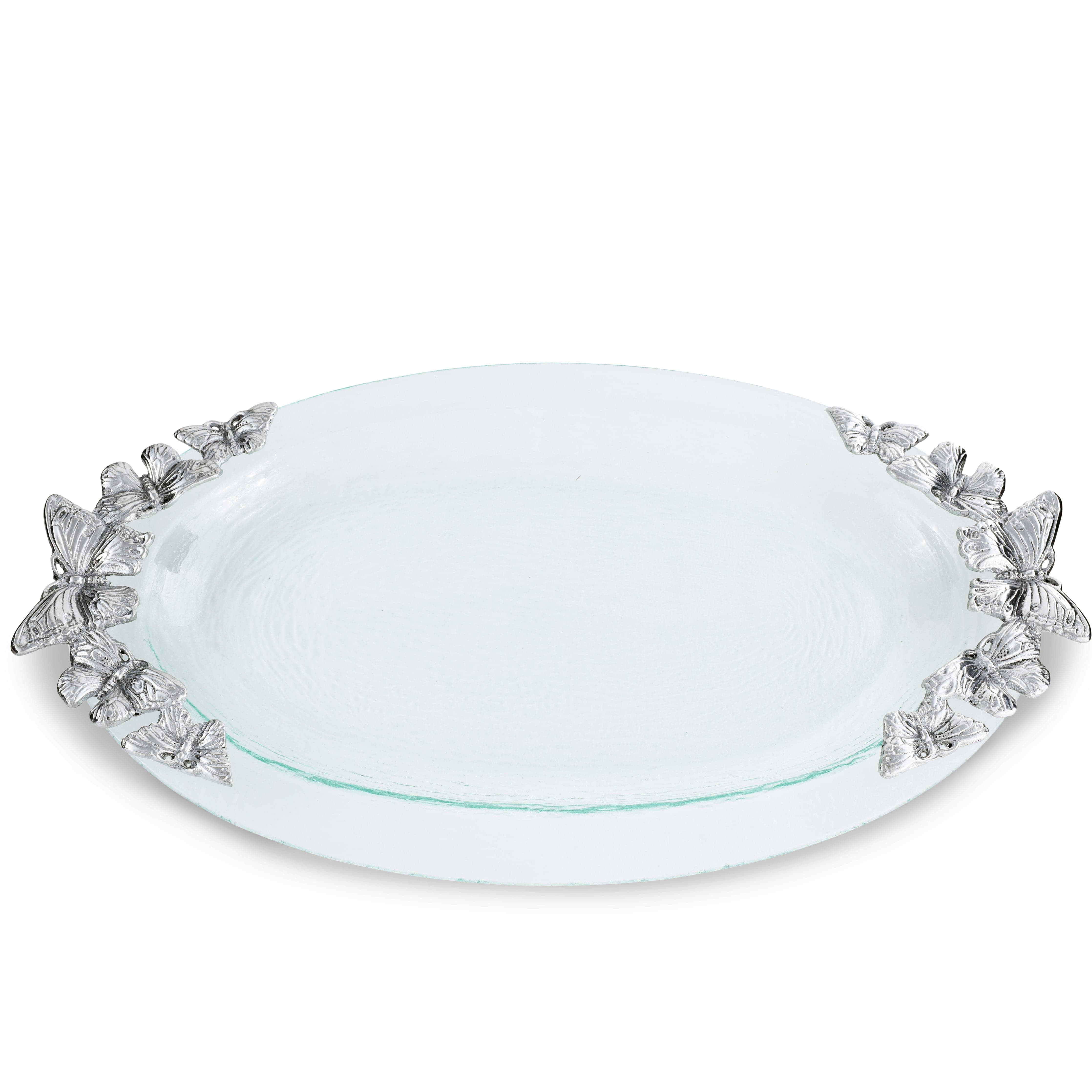 Butterfly Glass Platter