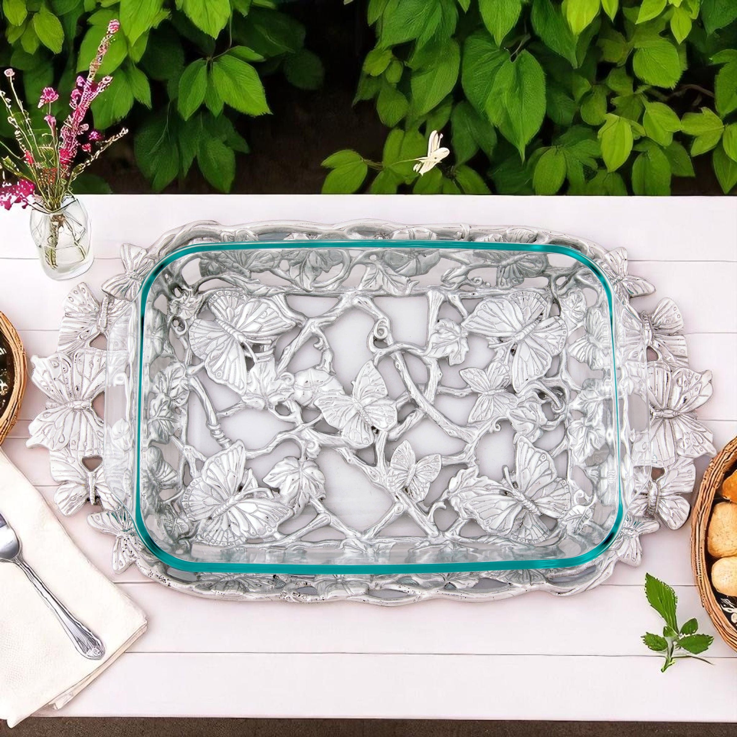 Butterfly Pyrex Holder 3qt