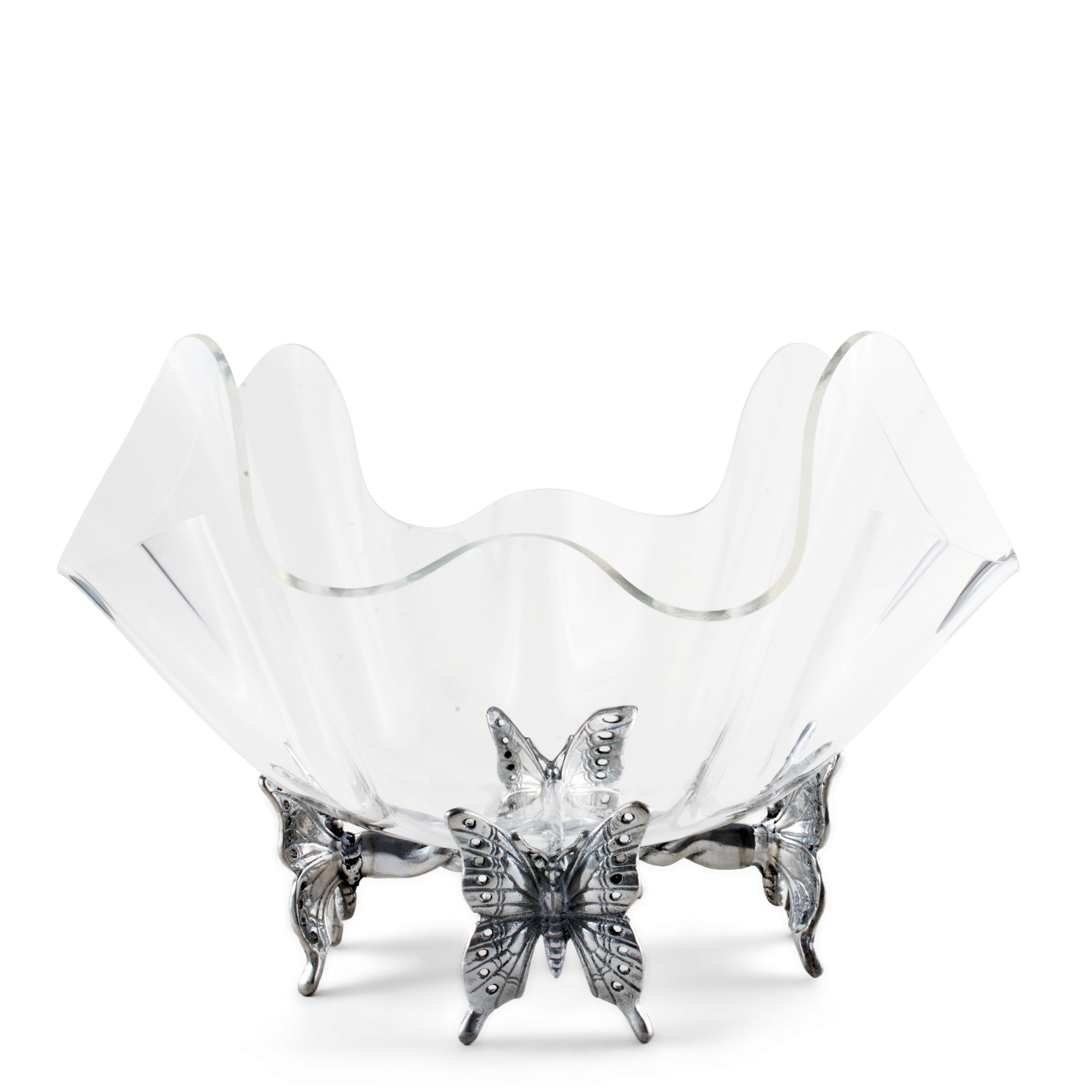 Butterfly Stand Acrylic Bowl 14