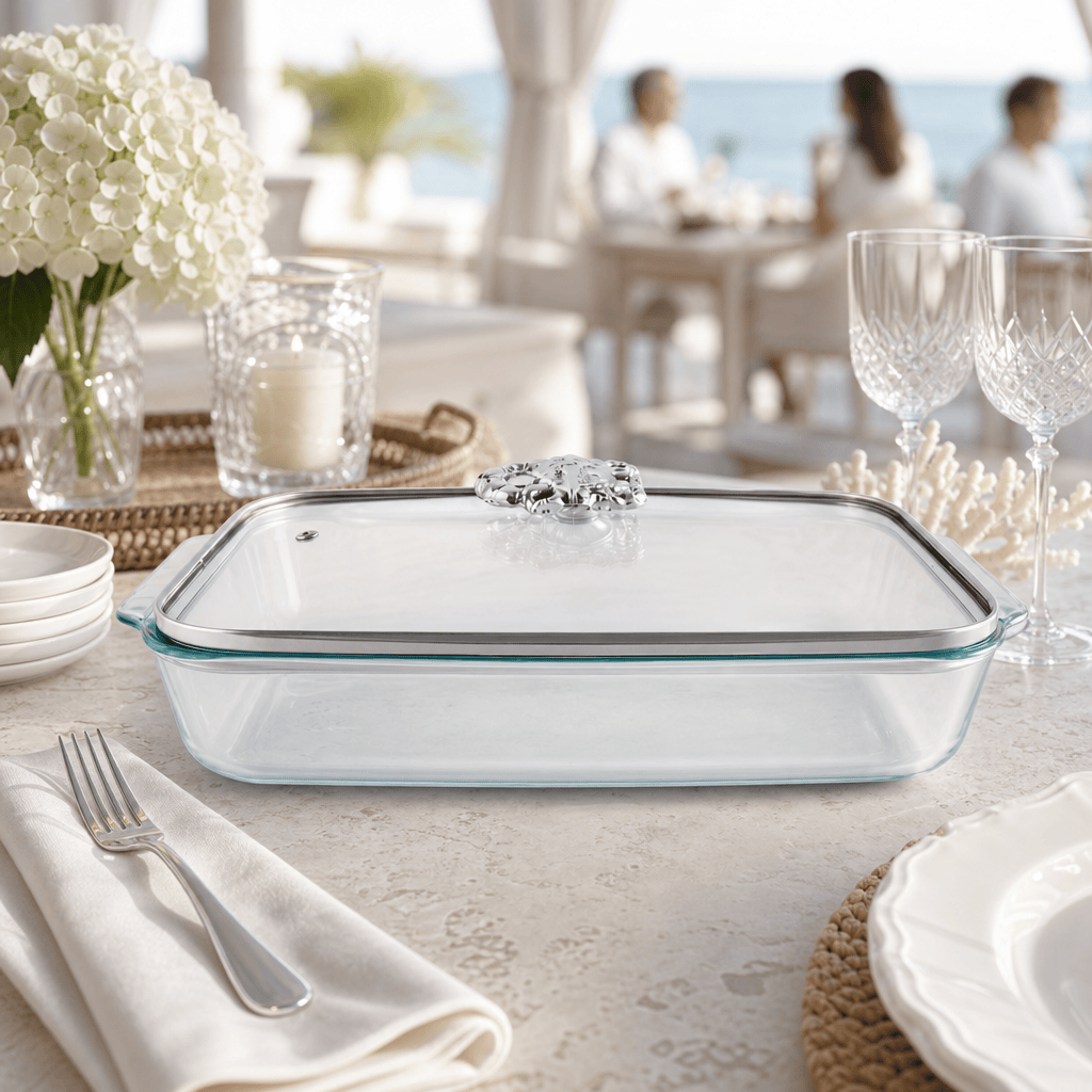 Crab Lid with Pyrex 3 quart Baking Dish