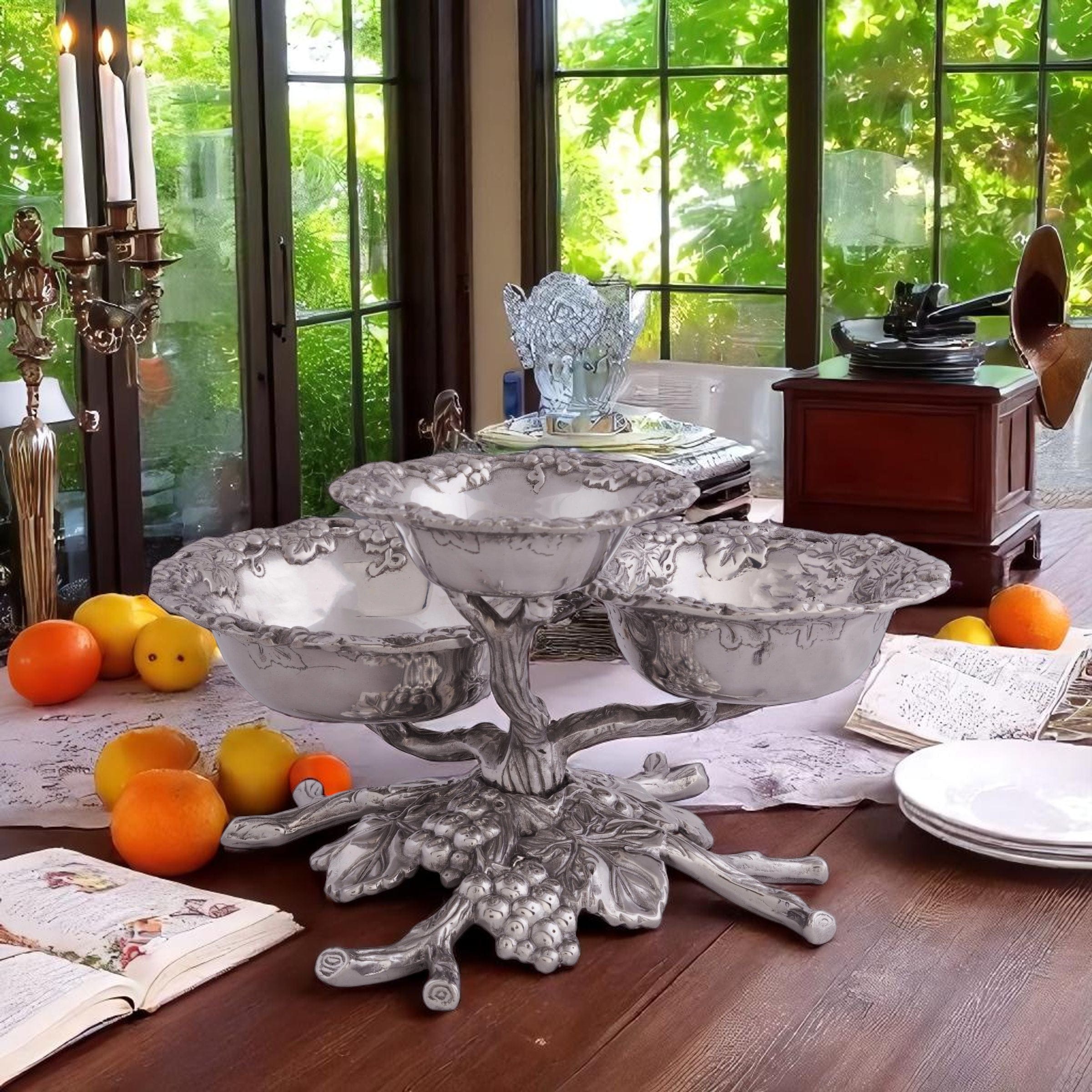 Grape 3-Tiered Bowl