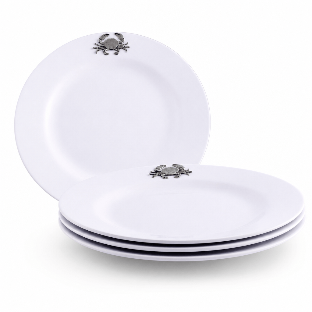 Crab Melamine Lunch Plates - Set of 4