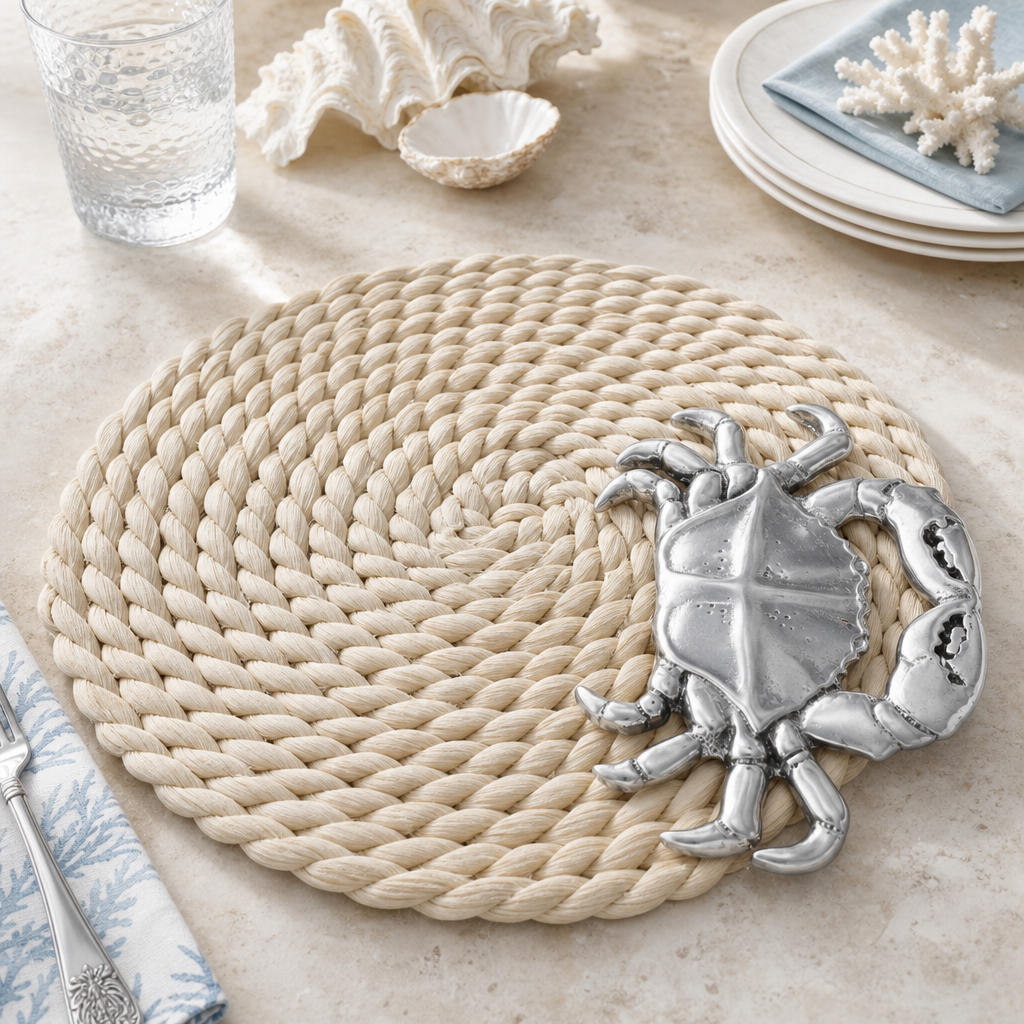 Crab Twisted Seagrass Placemats - set of 4