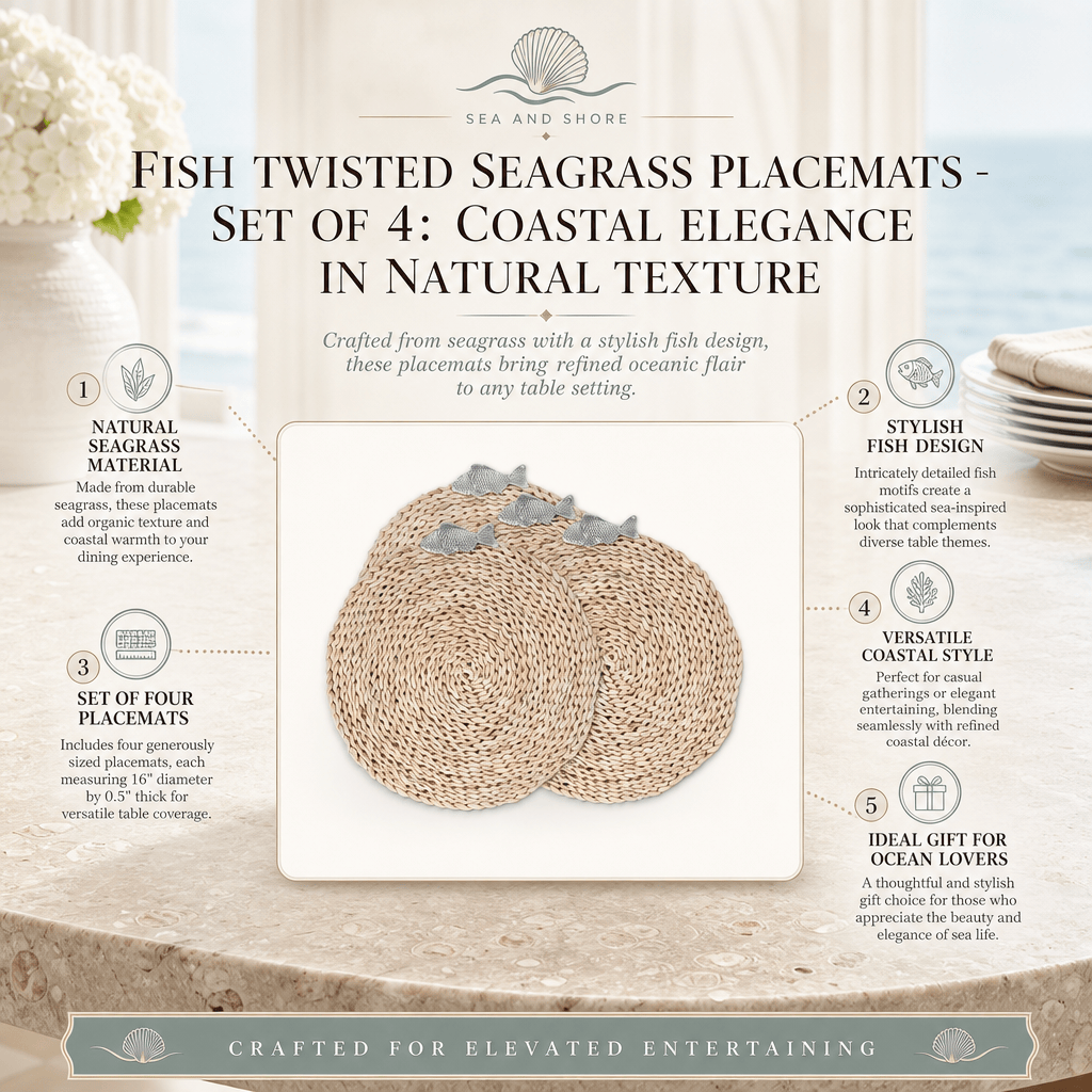 Fish Twisted Seagrass Placemats - set of 4