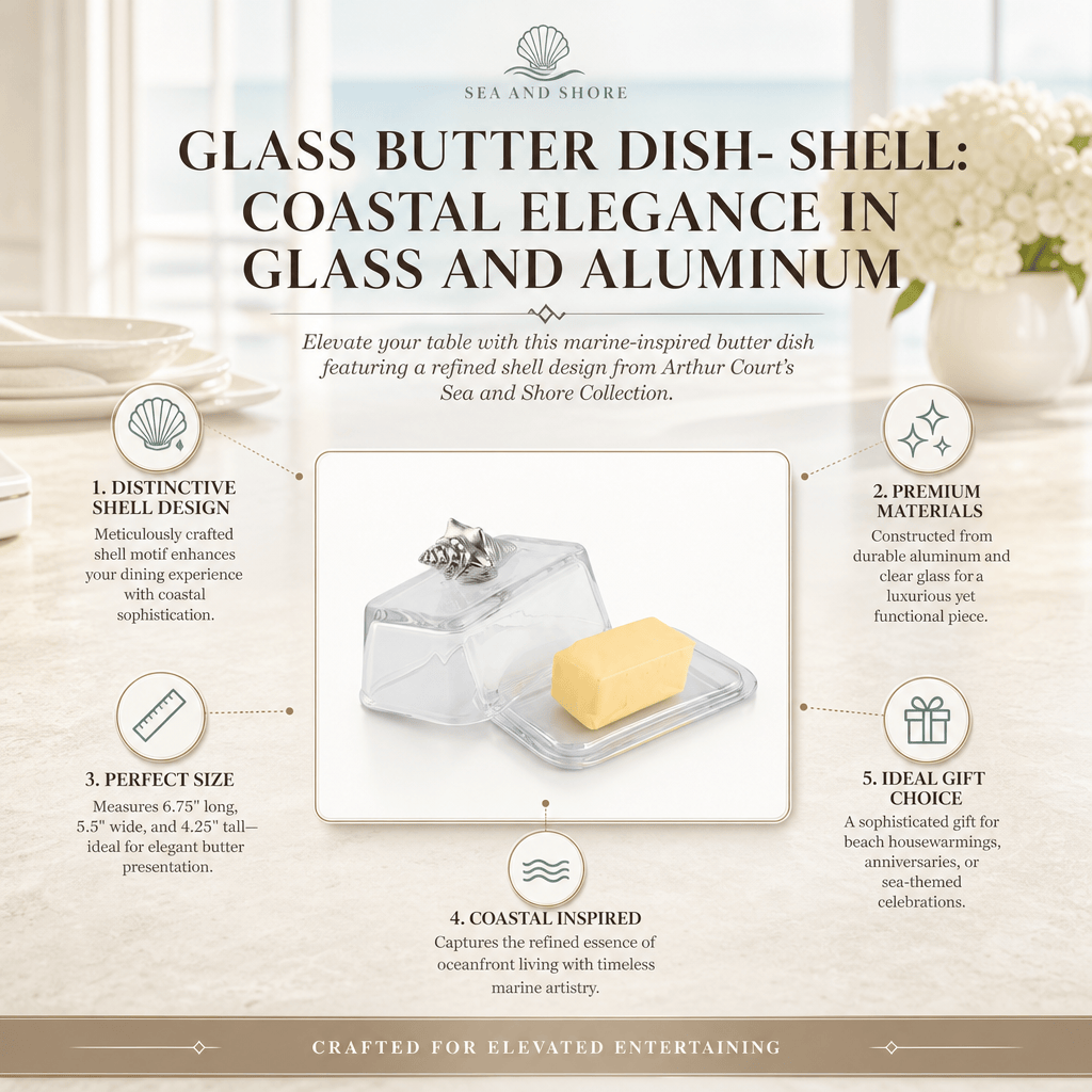 Glass Butter Dish- Shell