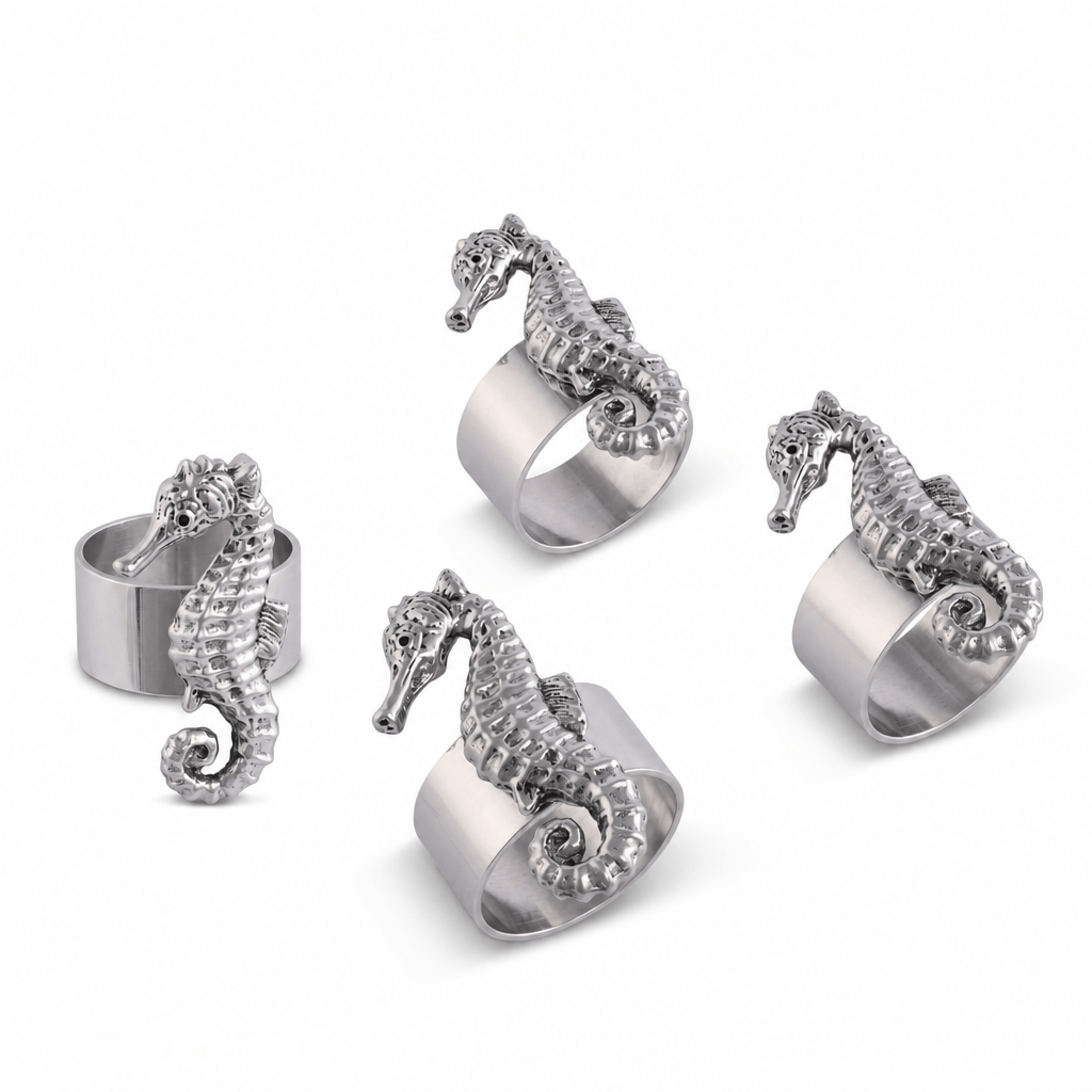 Sea Horse Napkin Rings - set of 4