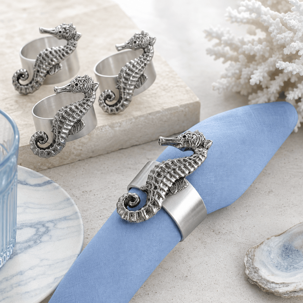 Sea Horse Napkin Rings - set of 4