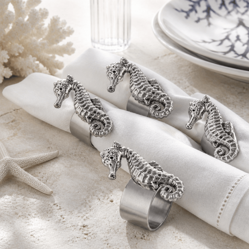 Sea Horse Napkin Rings - set of 4