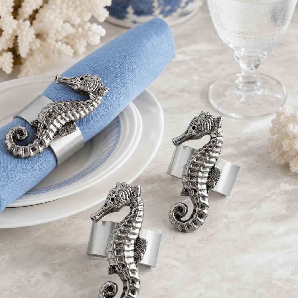 Sea Horse Napkin Rings - set of 4