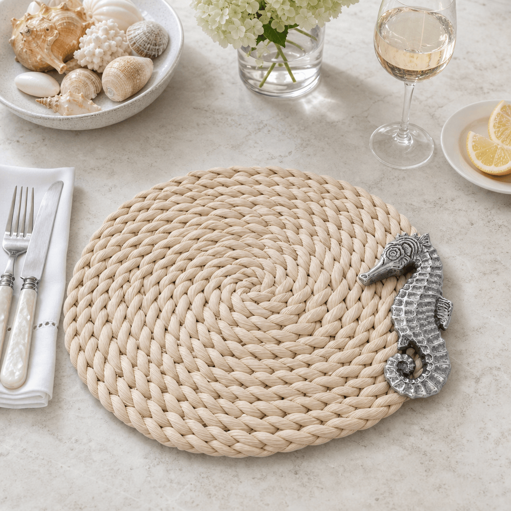 Sea Horse Twisted Seagrass Placemats - set of 4