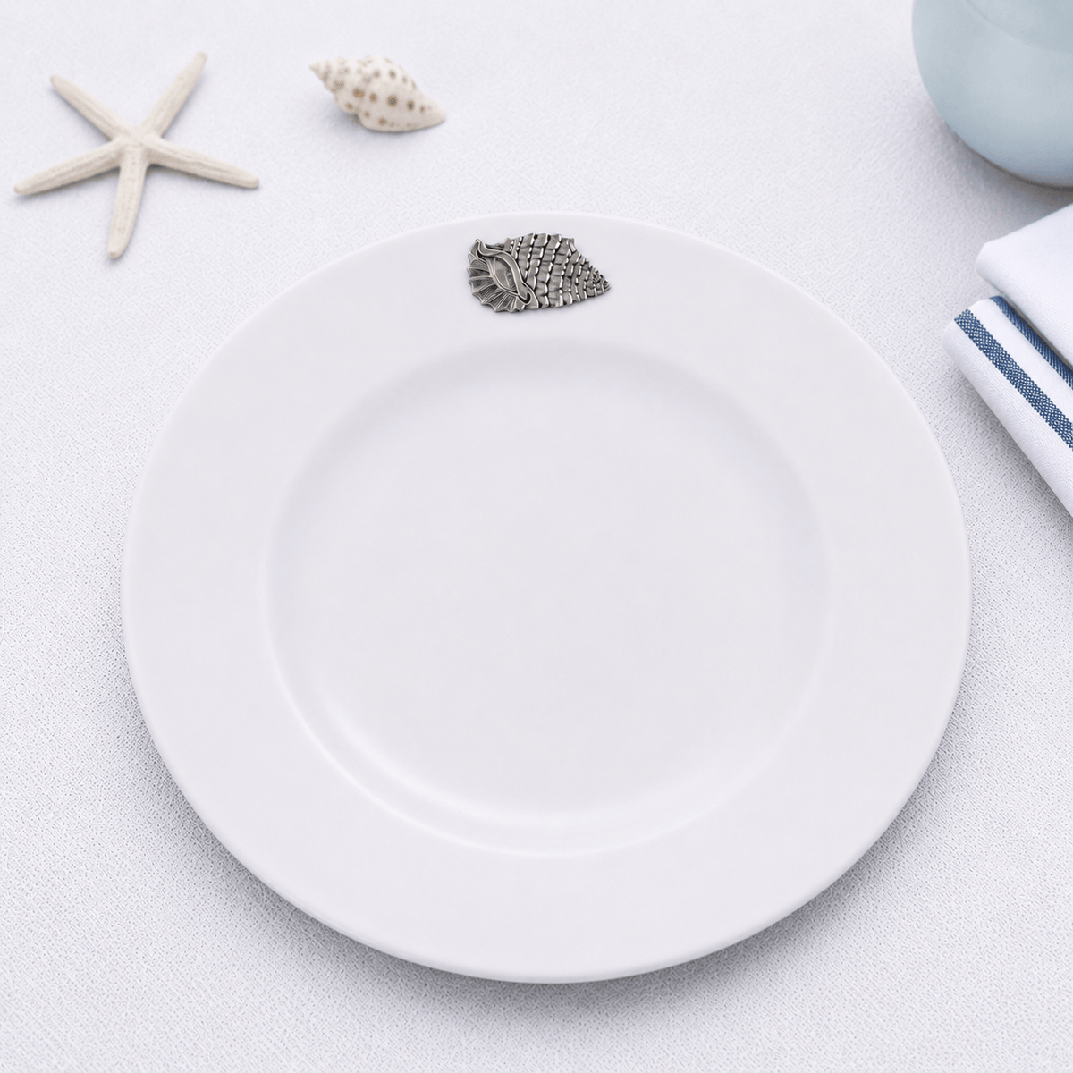 Sea Shell Melamine Lunch Plates - Set of 4