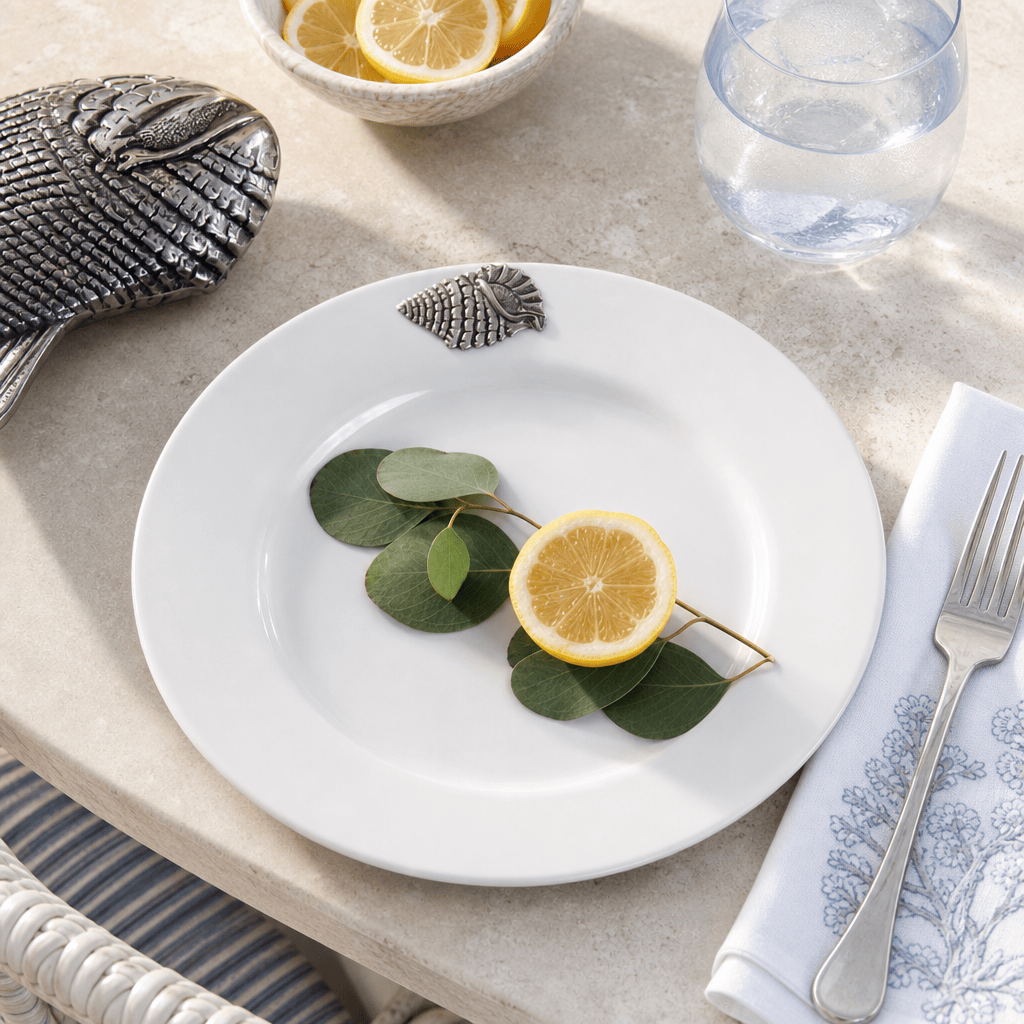 Sea Shell Melamine Lunch Plates - Set of 4