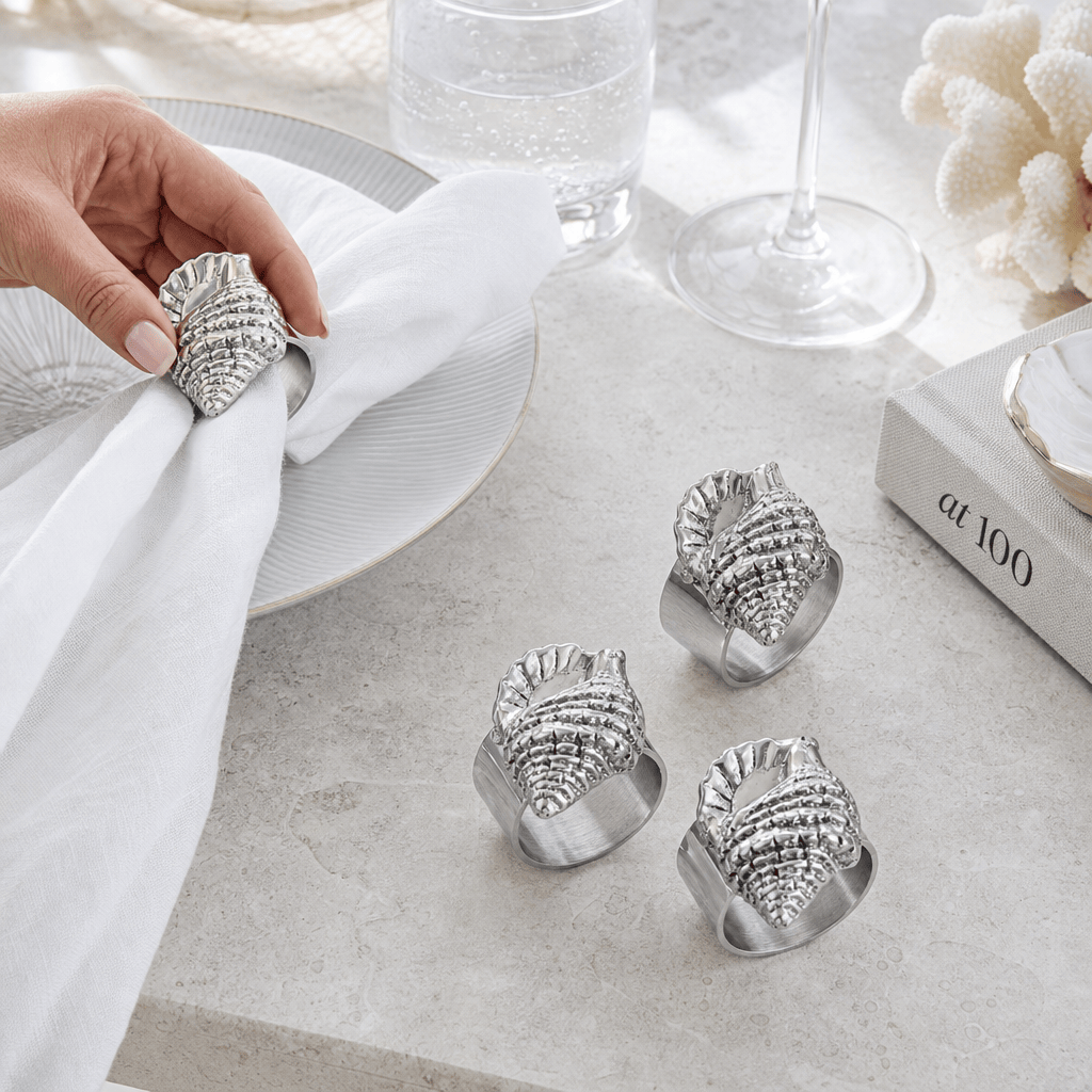 Sea Shell Napkin Rings - set of 4
