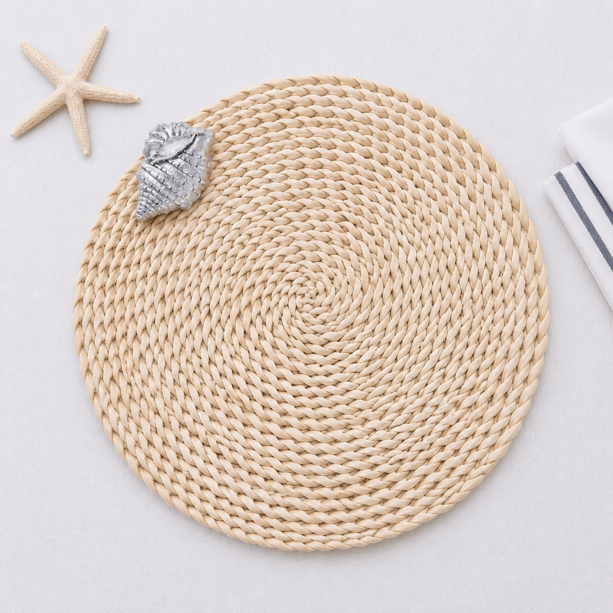 Sea Shell Twisted Seagrass Placemats - set of 4
