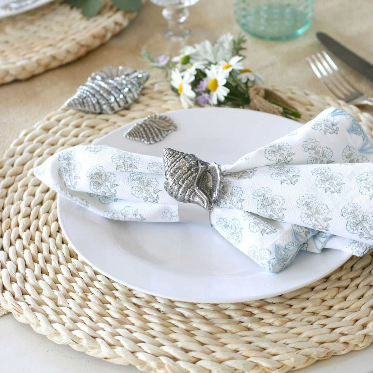Sea Shell Twisted Seagrass Placemats - set of 4