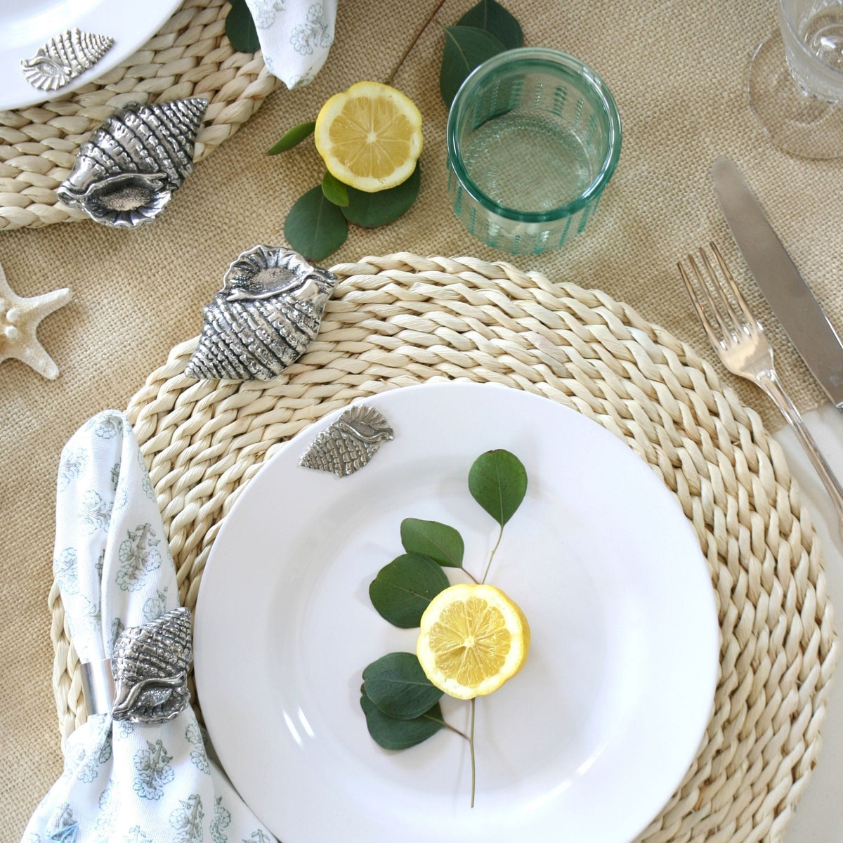 Sea Shell Twisted Seagrass Placemats - set of 4