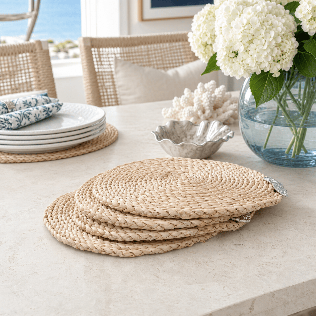 Sea Shell Twisted Seagrass Placemats - set of 4