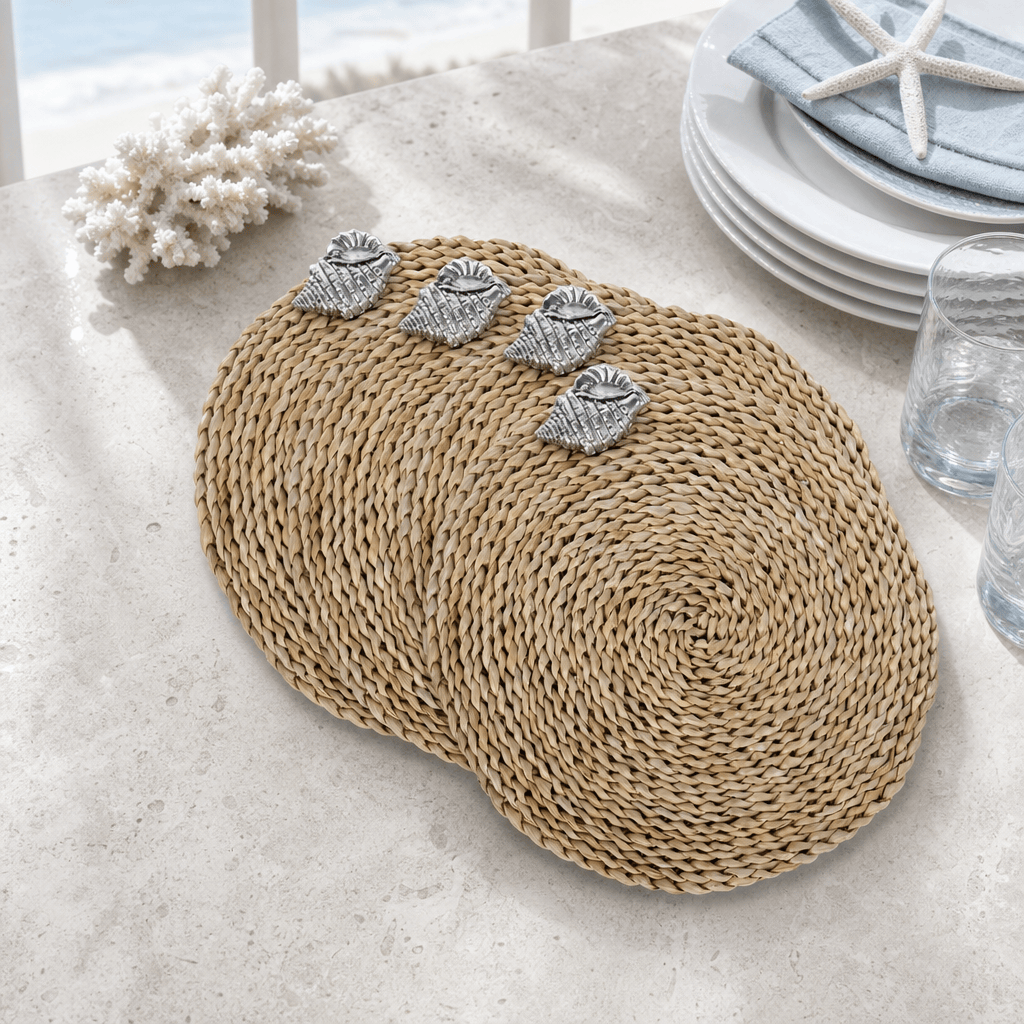 Sea Shell Twisted Seagrass Placemats - set of 4