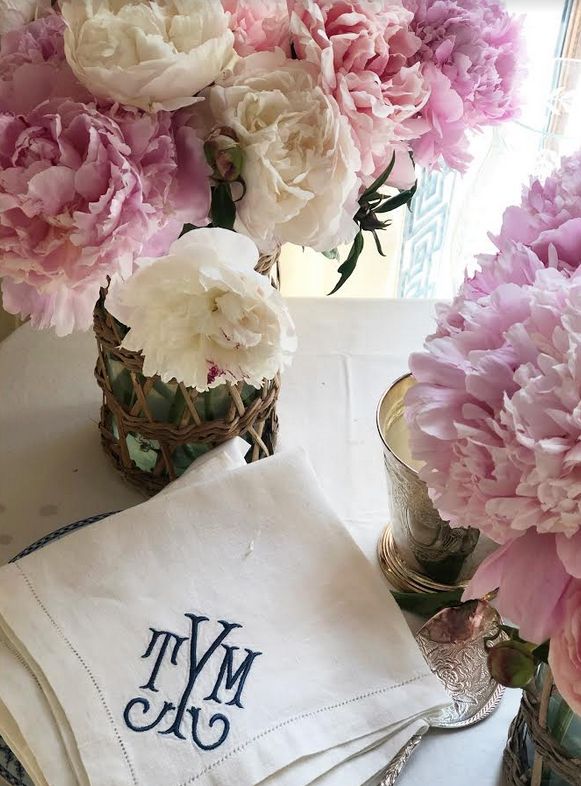 Custom Monogram Dinner Napkins