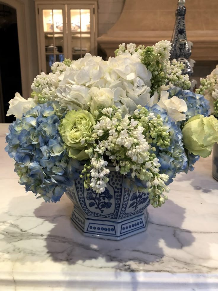 Mid Size Floral and Dot Hexagon Planter