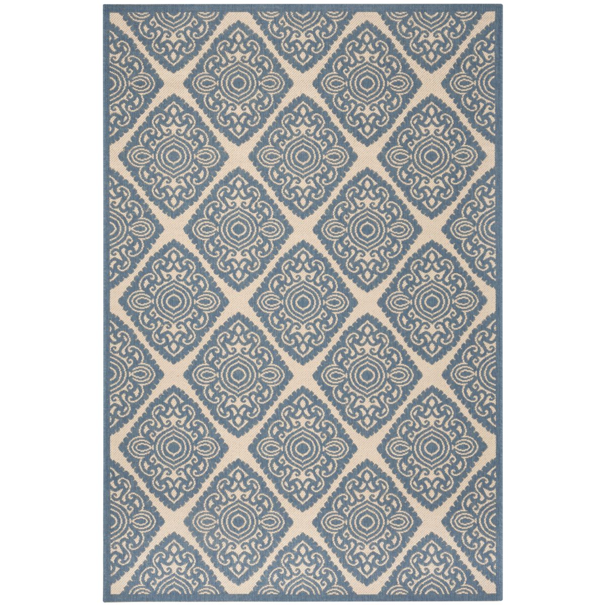 Beach House 132 Rug | Safavieh - BHS132 - Cream / Blue