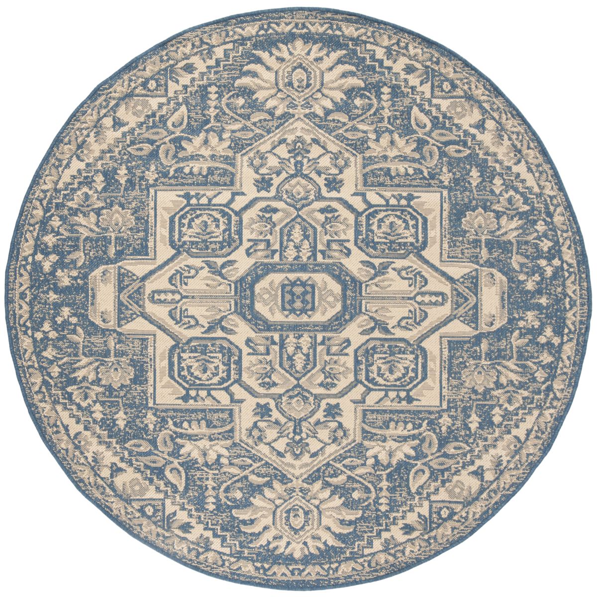 Beach House 138 Rug | Safavieh - BHS138 - Cream / Blue