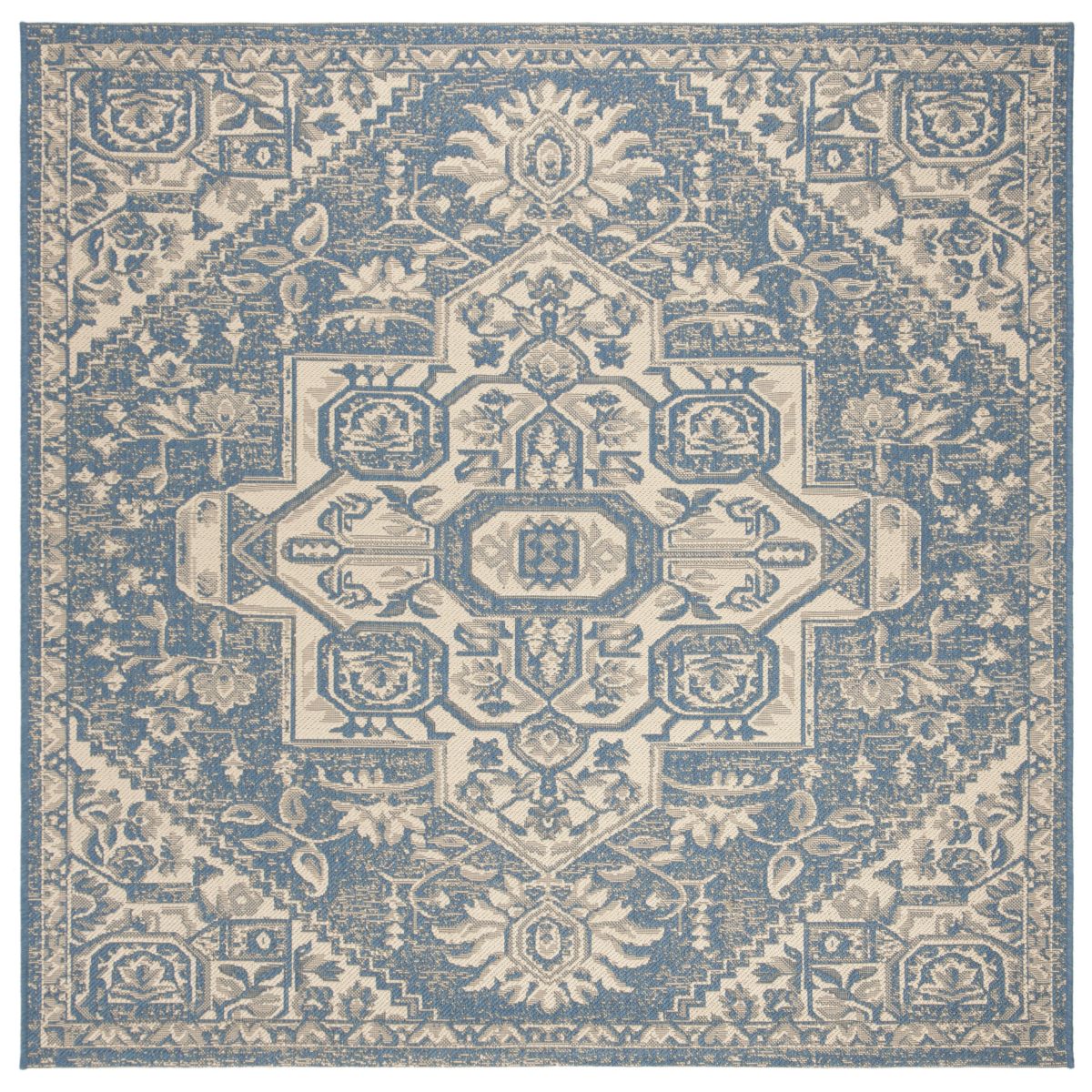 Beach House 138 Rug | Safavieh - BHS138 - Cream / Blue