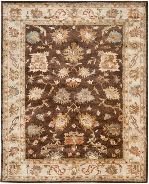 Bergama Rug | Safavieh -  BRG136B - Brown / Ivory