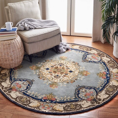 Bergama Rug | Safavieh -  BRG141A - Light Blue / Ivory