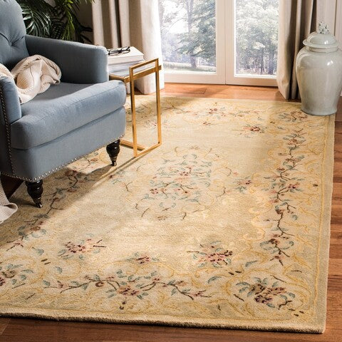 Bergama 166 Rug, BRG166 - Light Green / Beige