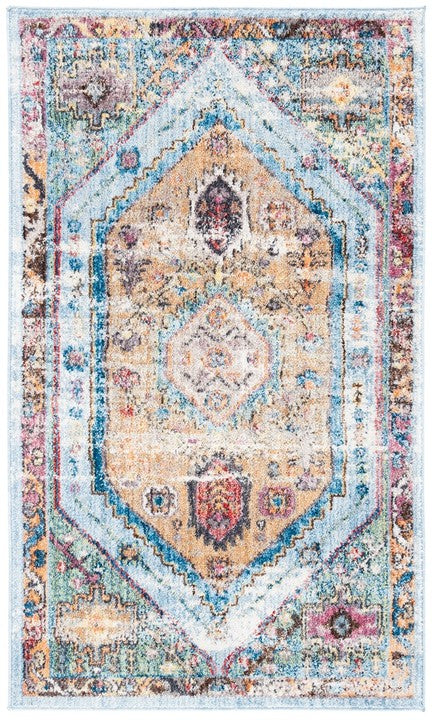 Bristol 346 Rug | Safavieh - BTL346 - Blue / Camel