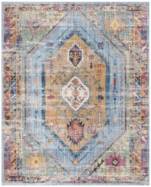 Bristol 346 Rug | Safavieh - BTL346 - Blue / Camel