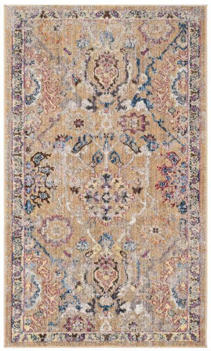 Bristol 347 Rug | Safavieh - BTL347 - Camel / Blue