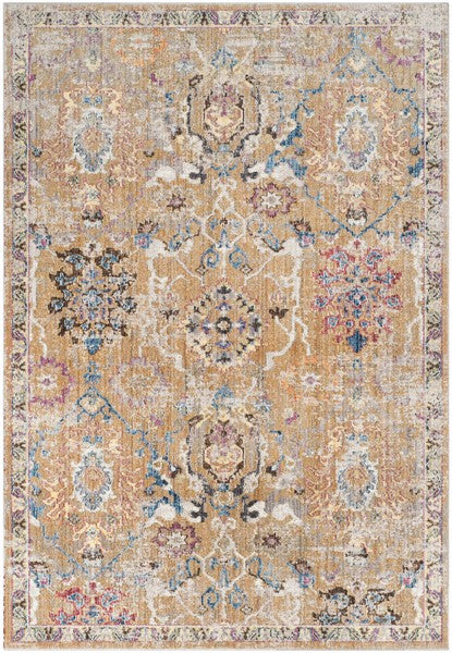 Bristol 347 Rug | Safavieh - BTL347 - Camel / Blue