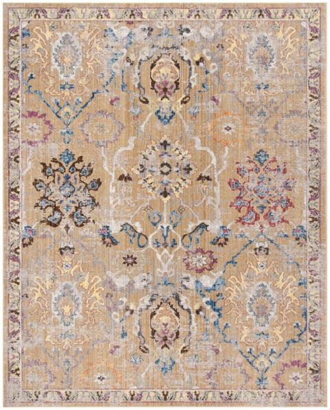 Bristol 347 Rug | Safavieh - BTL347 - Camel / Blue