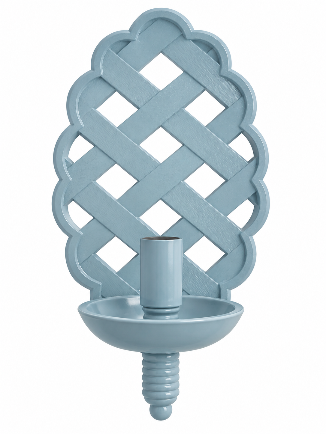 Blue Lattice Sconce